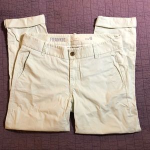J. Crew Factory Frankie Cropped chinos in light seafoam